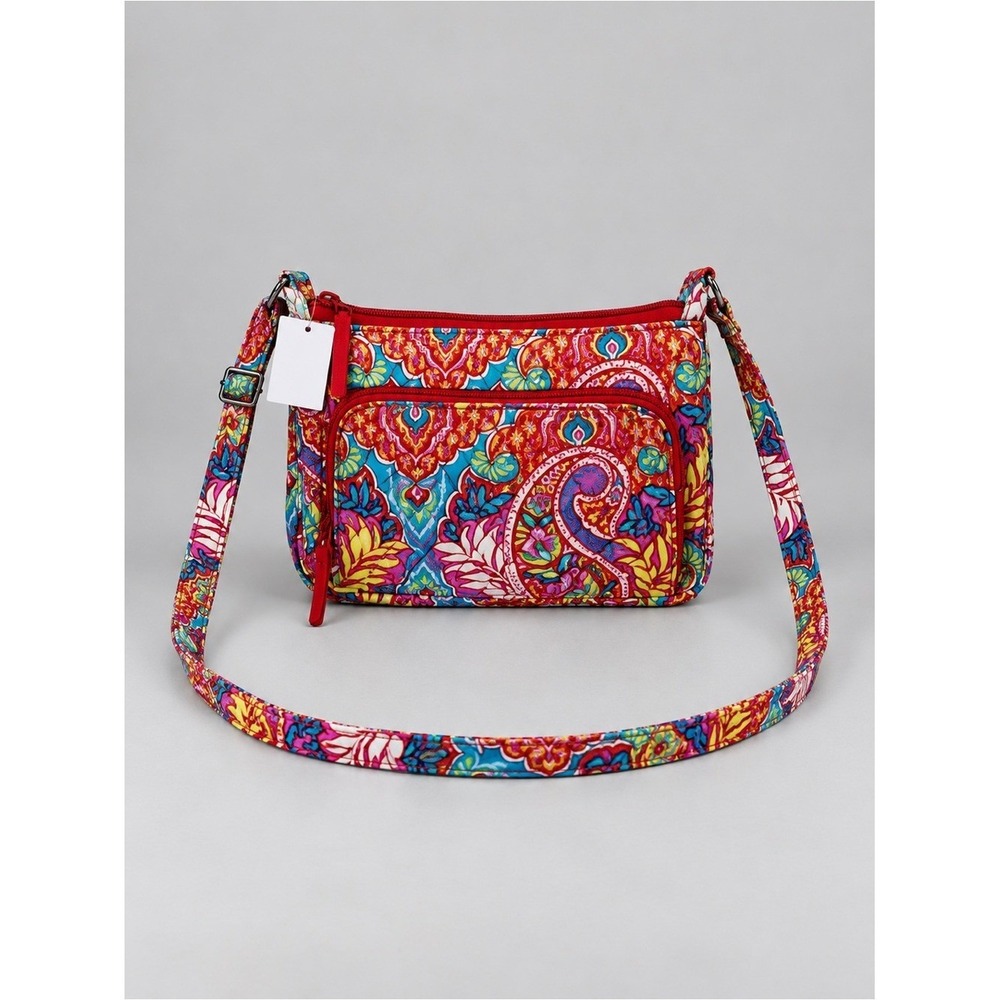 Vera Bradley Paisley in Paradise Mini Hipster Crossbody Bag Purse Quilted Retire